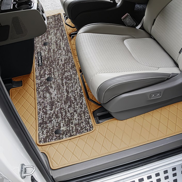 모모토 카니발 차량용 5D입체매트, 카니발 4세대 가솔린디젤 9인승컴포트X 2020년7월2023년, 새들브라운