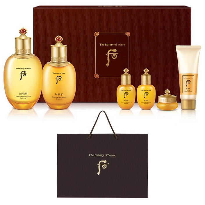 더히스토리오브후 공진향 인양 밸런서 150ml + 로션 110ml + 밸런서 20ml + 로션 20ml + 기앤진 크림 10ml + 폼 클렌저 40ml + 쇼핑백