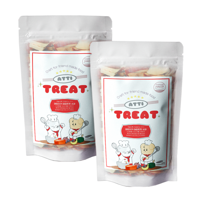 아띠지기 강아지 동결건조간식 40g, 사과, 2개