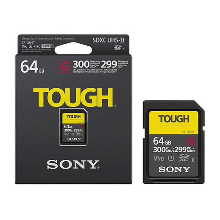 소니 SF G 시리즈 TOUGH UHS ll U3 Class10 SD 메모리카드 SFG64T, 64GB, 1개