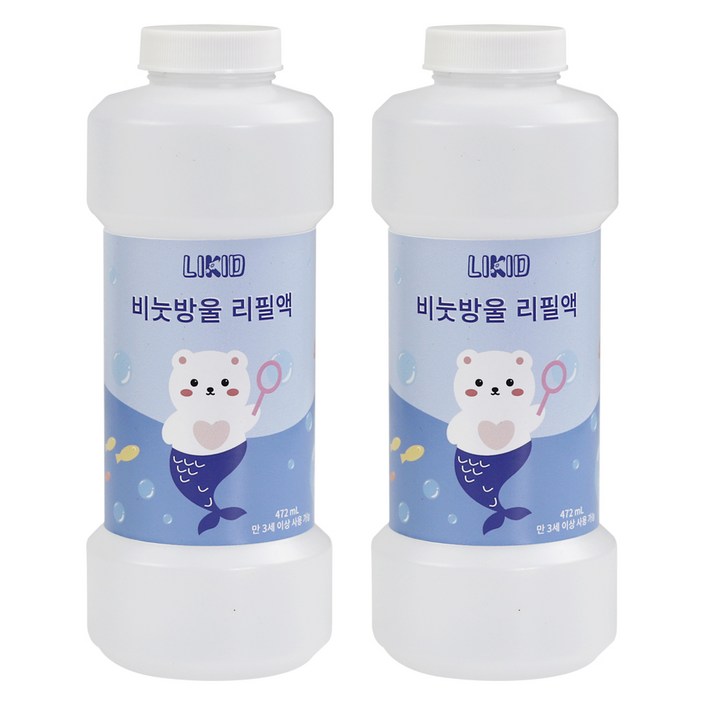 라이키드 비눗방울 리필액 LIK-BS03 472ml, 2개