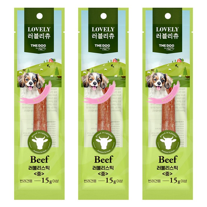 더독 강아지 러블리츄 불리스틱 간식 중형, 소근육, 15g, 3개 더독 강아지 러블리츄 불리스틱 간식 중형, 소근육, 15g, 3개