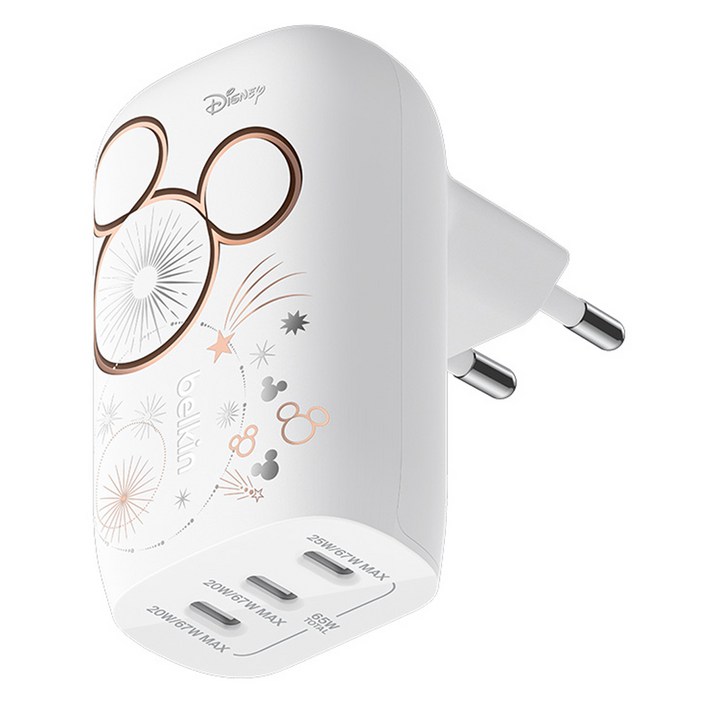 벨킨 67W 부스트업 트리오 USB C타입 PD 3.1 PPS 아이패드 노트북 고속 멀티 충전기 WCC002krWH-DY