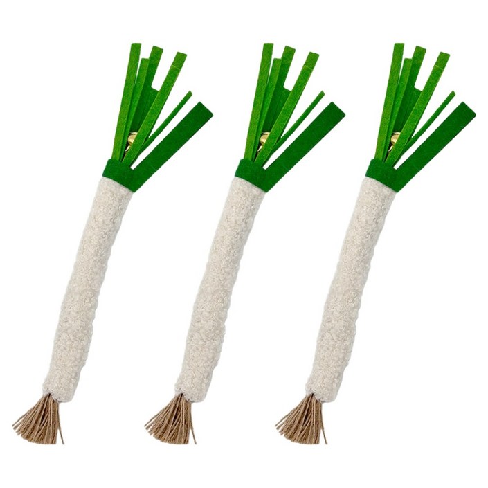 둥둥펫 고양이 이갈이 마따따비 대파 장난감, 혼합색상, 3개