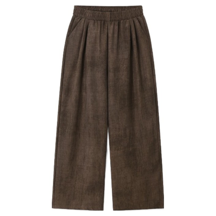 엠엔씨 남녀공용 소프트 린넨 투턱 와이드핏 팬츠 MDIP855LJ