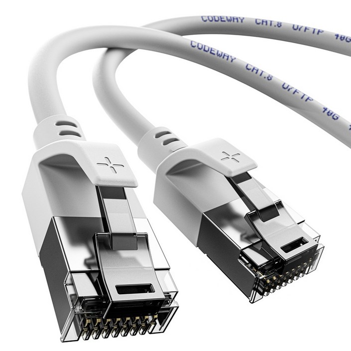코드웨이 40기가 CAT8 초고속 인터넷 랜선 U/FTP 랜케이블, 1m, 1개