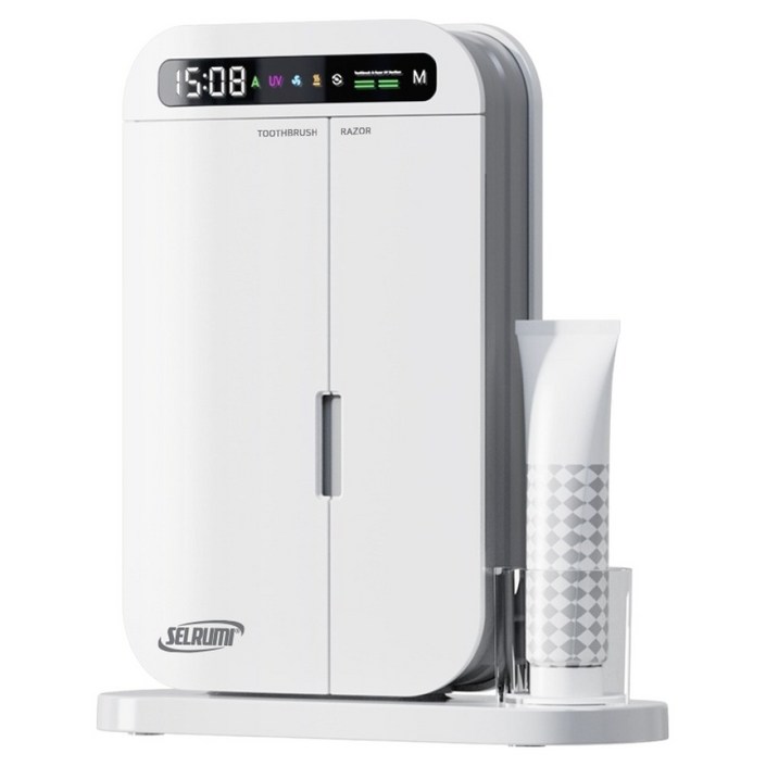 셀루미 케어밀리 24시간 자동화 살균 건조 스탠드 벽걸이형 스마트 칫솔 살균기, SEL-TSD580AT, 매트 화이트