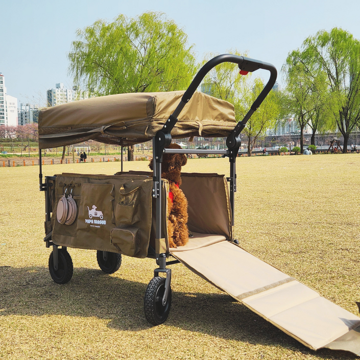 캠프365 파파웨건 더독 그린 몬스터 애견개모차