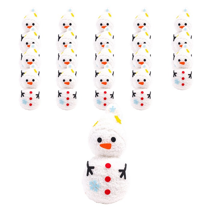 민화샵 크리스마스 펠트 양말 인형 만들기 S240046C, 눈사람, 20개
