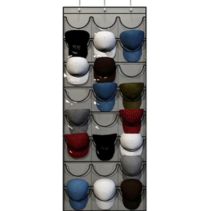 디오셀 24칸 걸이형 포켓 모자 정리함