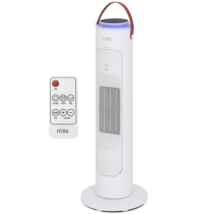 REINA PTC 히터 LED 무드등 타이머 전기 온풍기, RH6322, WHITE REINA PTC 히터 LED 무드등 타이머 전기 온풍기, RH6322, WHITE