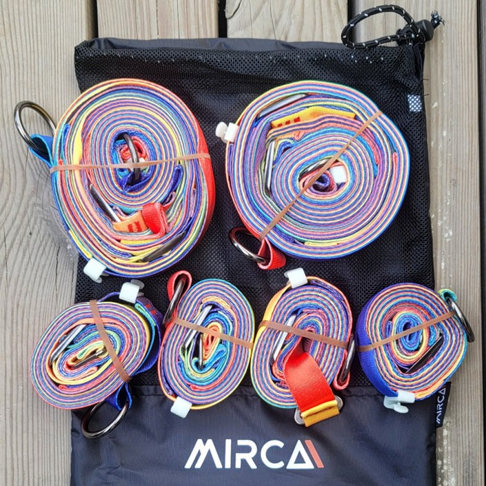 미르카 타프 웨빙 스트랩 3.0 메인 2p + 사이드 4p 타프설치 풀세트