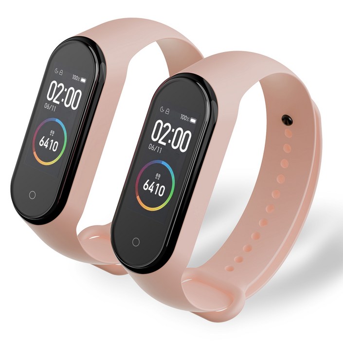 구스페리 스마트밴드 실리콘 스트랩 2개, 핑크샌드, 2개