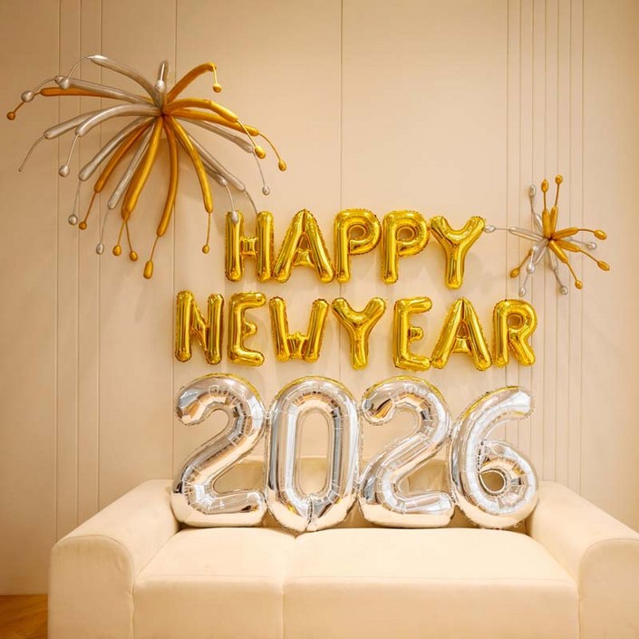 피앤비유니티 해피뉴이어 폭죽풍선 세트