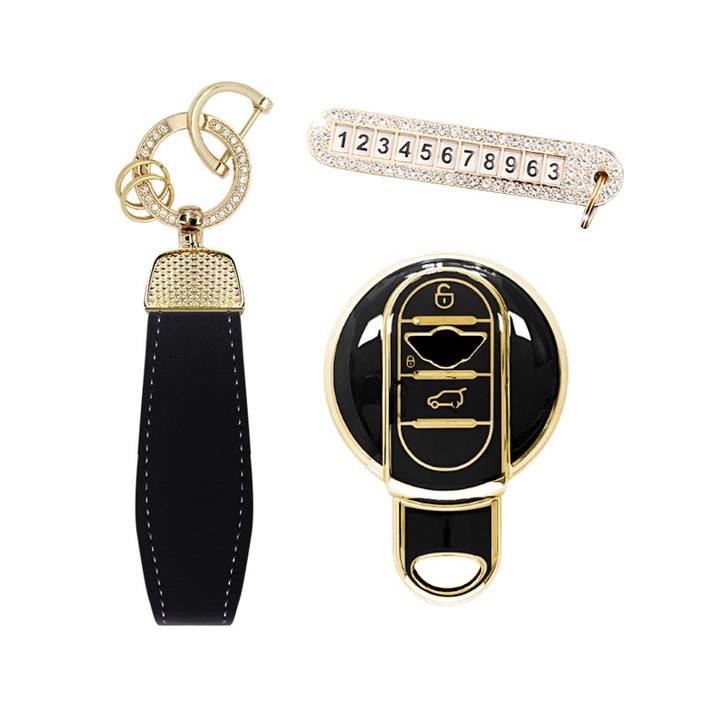 카템 엣지라인 풀커버 키케이스 풀세트, 블랙골드, 미니 01