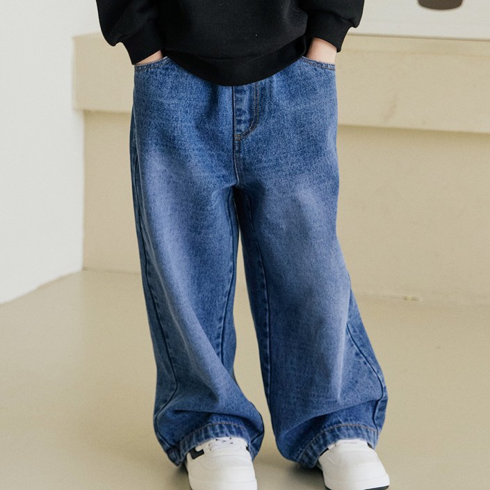 바브키즈 아동용 브러쉬 데님팬츠