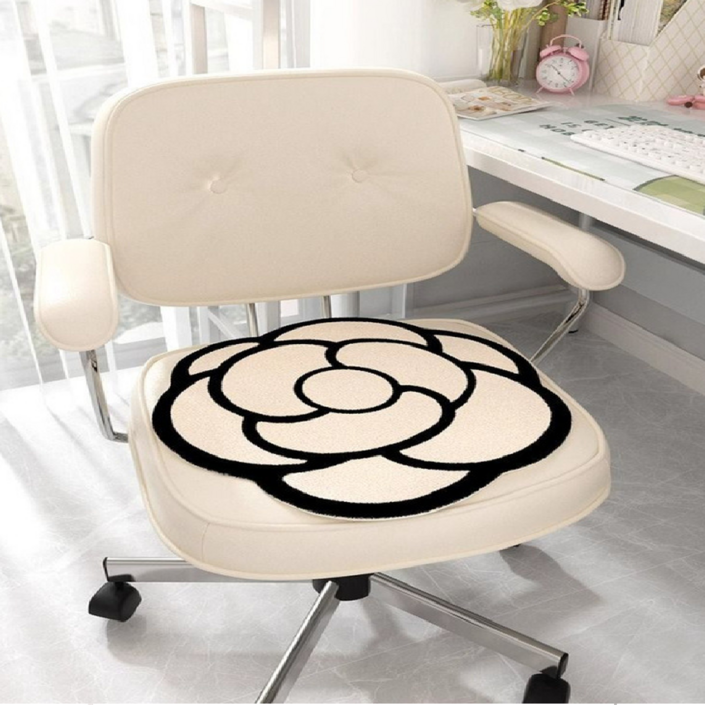 힘룸 심플모던 플라워 방석매트 겸용 러그