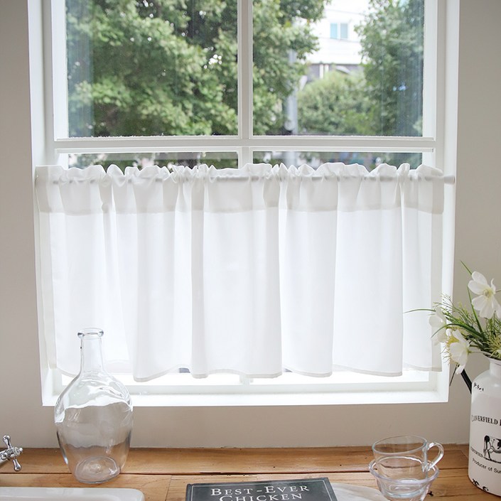 앤코튼 비침없는 고밀도 쉬폰 바란스 커튼