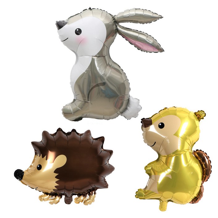 올리브파티 숲속 친구 다이노 호일 은박풍선 3종 세트