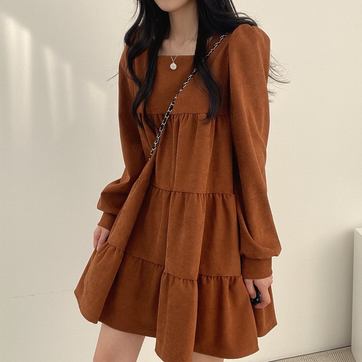 마켓에이 루즈 셔링 스퀘어넥 원피스 마켓에이 루즈 셔링 스퀘어넥 원피스