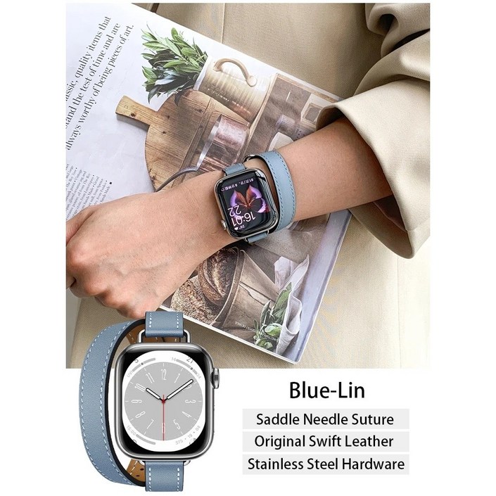 애플워치 소가죽 스트랩 더블 투어 밴드