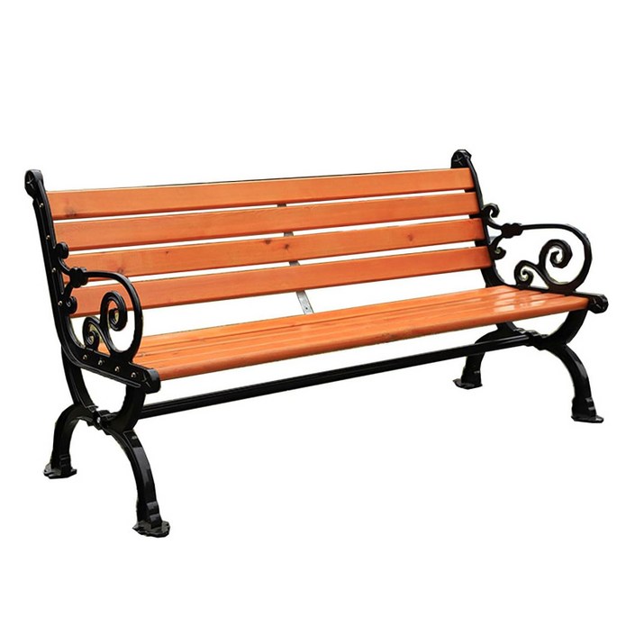 디아우드 유럽식 고급등받이 1800 야외의자 오래쓰는 벤치 공원벤치의자 야외벤치 원목벤치, 우드색상1800조립형