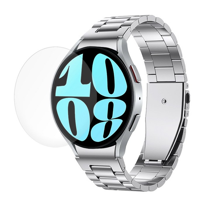 스페이스쉴드 갤럭시워치 7654 호환 원클릭 ONE CLICK 날개형 스틸 밴드 시계줄 20mm 스트랩 필름 1매