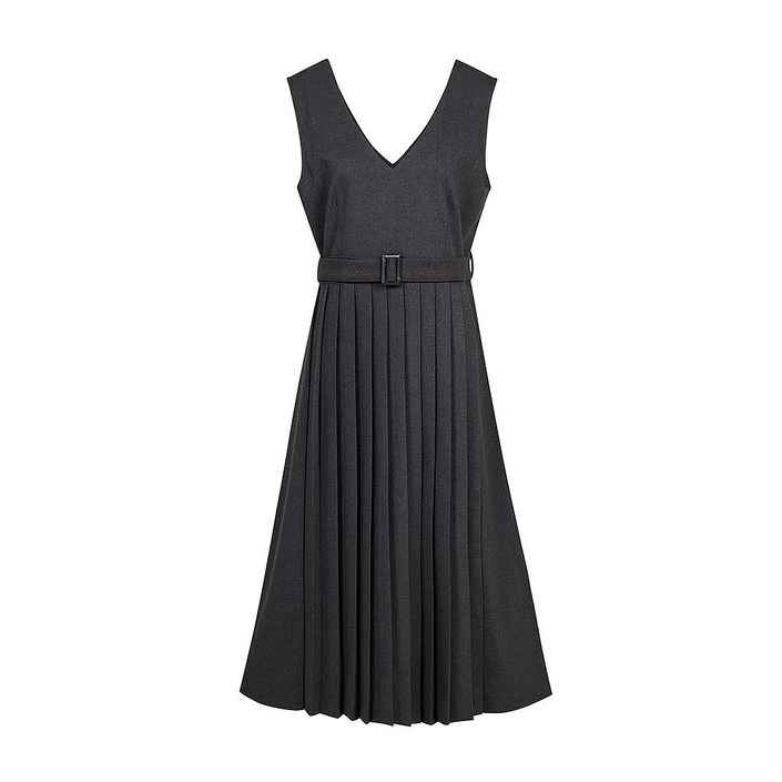 백화점정품 JJ지고트 슬리브리스 플리츠주름 벨트 세트 원피스 감성 모던핏