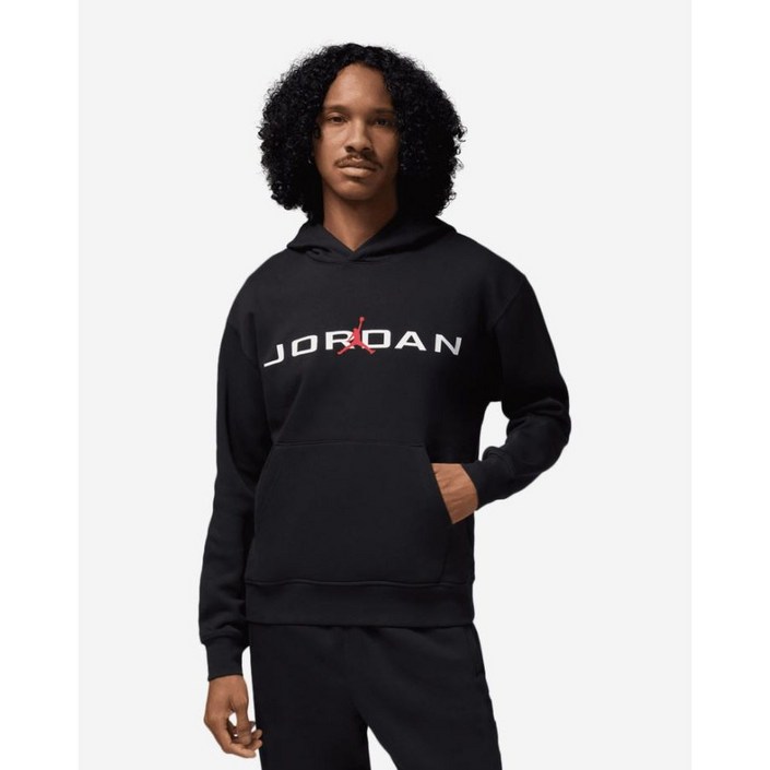나이키 조던 빅로고 사이드라인 기모후드티셔츠 카키 블랙