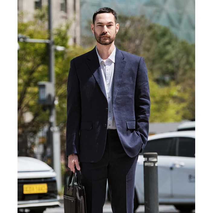 ITALY FABIO 린넨울 수트네이비 클래식핏SSJWB94SET