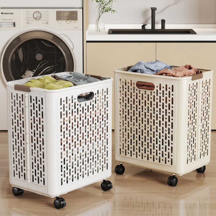 난네난네 통풍 잘되는 접이식 롤링 수납박스 대형