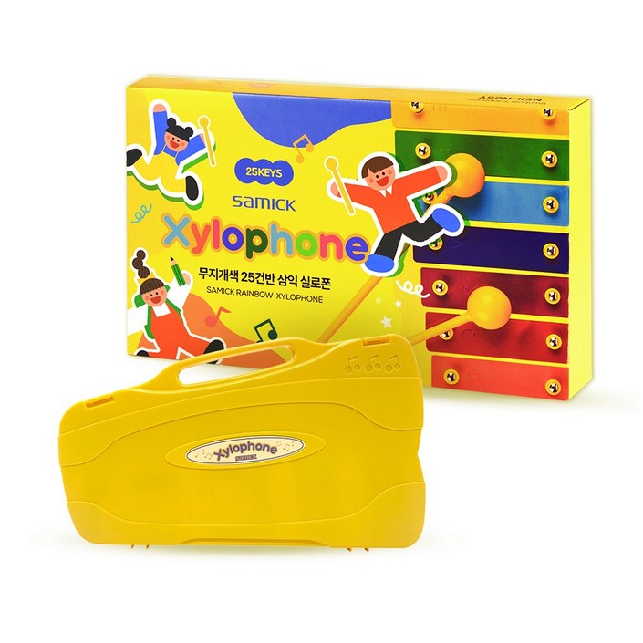 삼익 실로폰 25키 NSXE25Y 옐로우, 25판, 옐로우, 1개