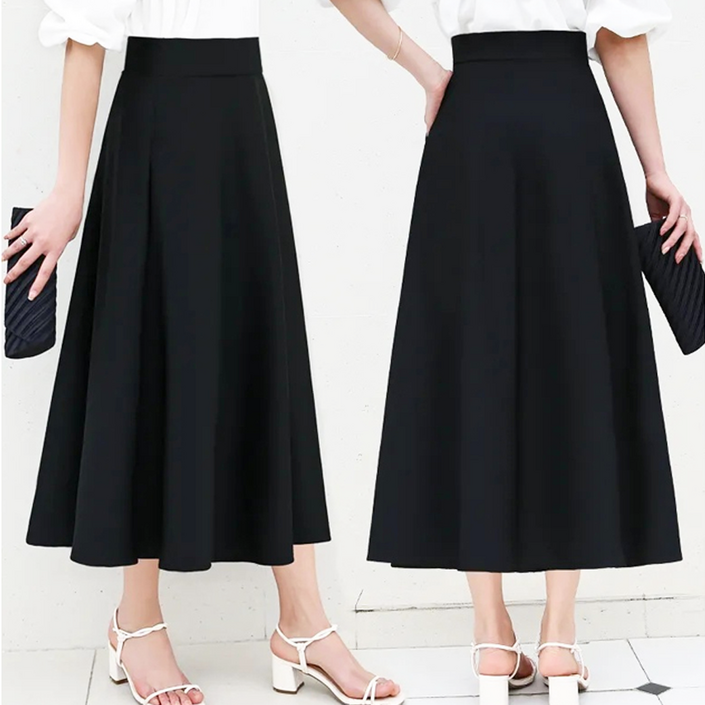 신상 봄치마 플레어스커트 블랙스커트 하객룩 스커트 여성신상치마