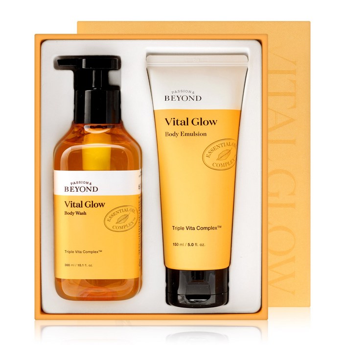 비욘드 비욘드 바이탈 글로우 바디로션 바디워시 베이직 세트 향기좋은 고보습 바디 2종 기획세트, 1세트