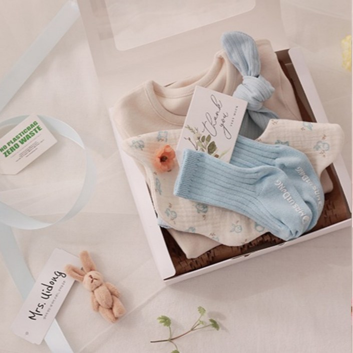 출산백일선물 우이동금손 리틀래빗 5종선물세트 선물포장