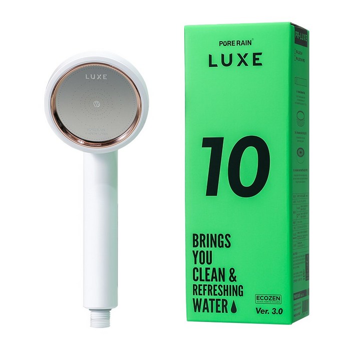 퓨어레인 3세대 윈도우 PR-LUXE 녹물제거 정수 필터 샤워기 헤드