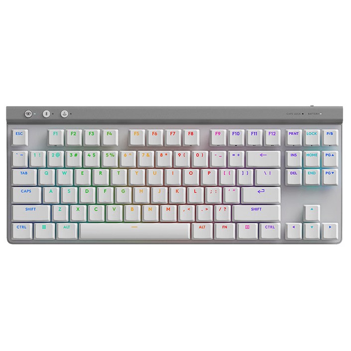 로지텍 G515 라이트스피드 TKL 무선 기계식 게이밍 키보드, 화이트, 단일 상품, 적축