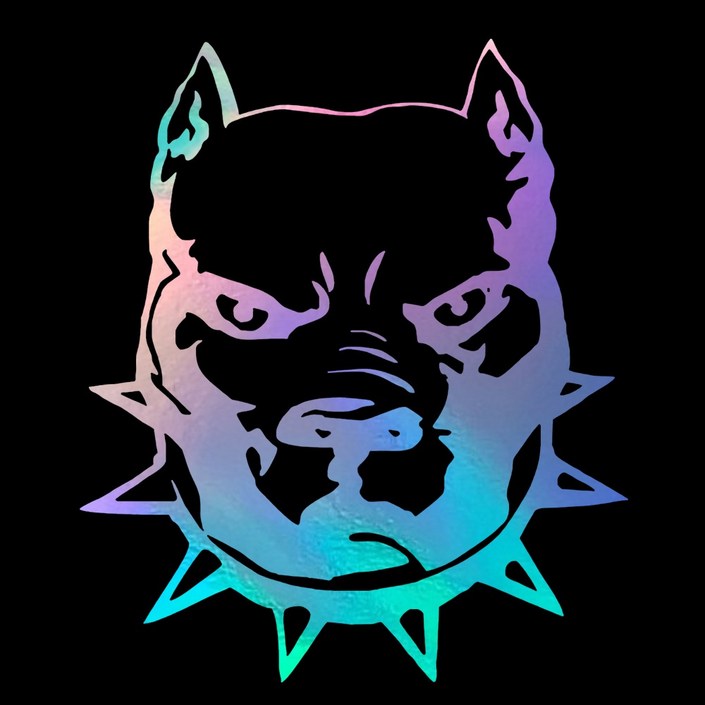 도그 자동차 포인트 스티커 S사이즈, RED, 1개