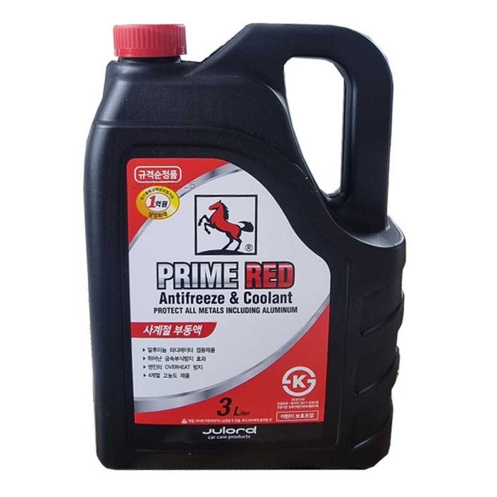 말표 부동액 3L 레드 사계절용 규격순정 냉각수, 1개, 3L