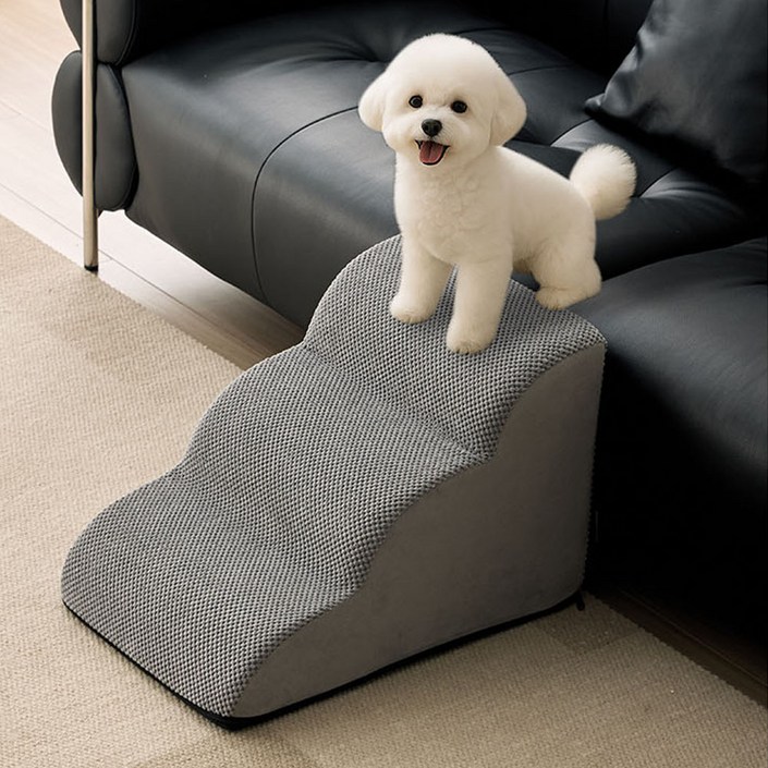 강아지 계단 높은 침대용계단 소형견 소파 침대 옆 3단계 계단 세탁 가능 기어올림 경사면