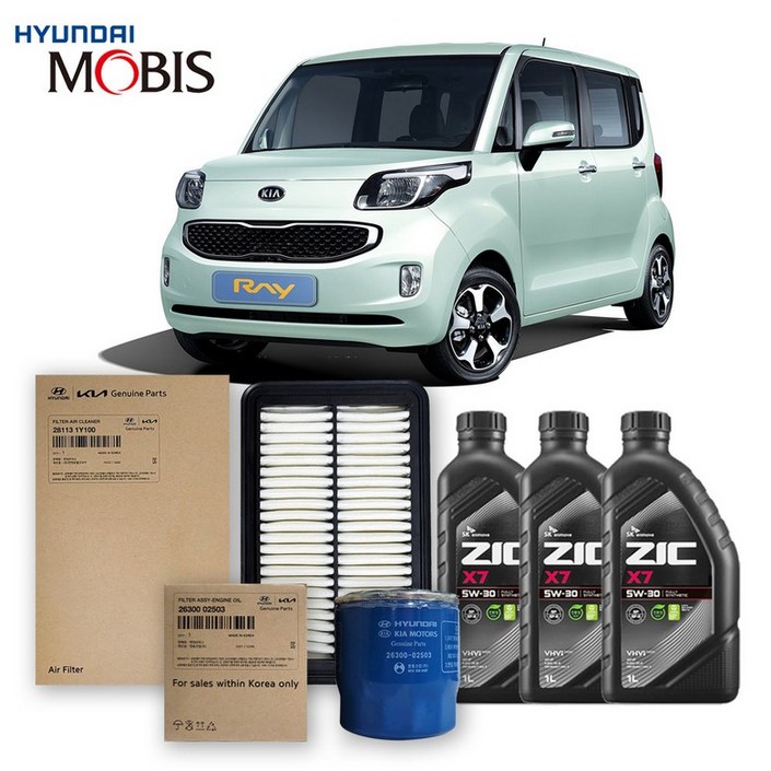 레이 가솔린휘발유 1.0 터보없음1117년식 순정필터지크합성유 3L, 1개