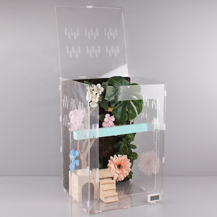 조립형 세로형 30x30x45 대 도마뱀 사육장 도마뱀집 아크릴사육장