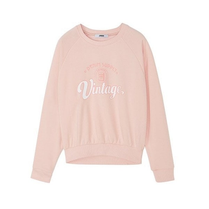 잠뱅이 여성 캠퍼스 그래픽 라글란 맨투맨오버핏AM1WTS254LP