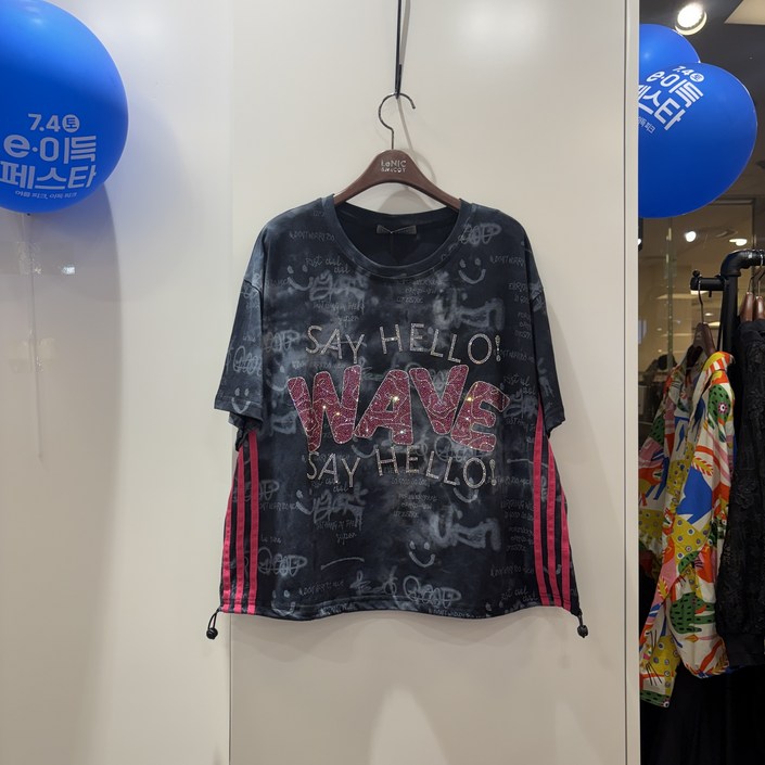 르니앤맥코이 큐빅 웨이브 밑단스트링 반소매티셔츠 2COLOR MN08TS043 NC부산대점