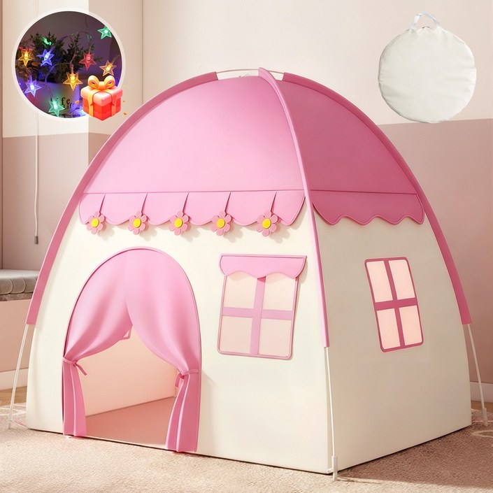 Flyaiku 원터치 실내 하우스 텐트 대형  홈캠핑 수납가방 포함