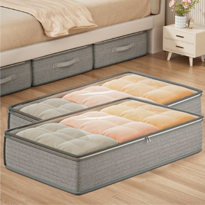 마벨인홈 투명창 수납이 편리한 대용량 의류 이불 수납 보관 정리함