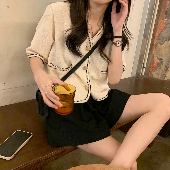 완스몰 여성용 이오르 노카라 반팔 자켓 완스몰 여성용 이오르 노카라 반팔 자켓