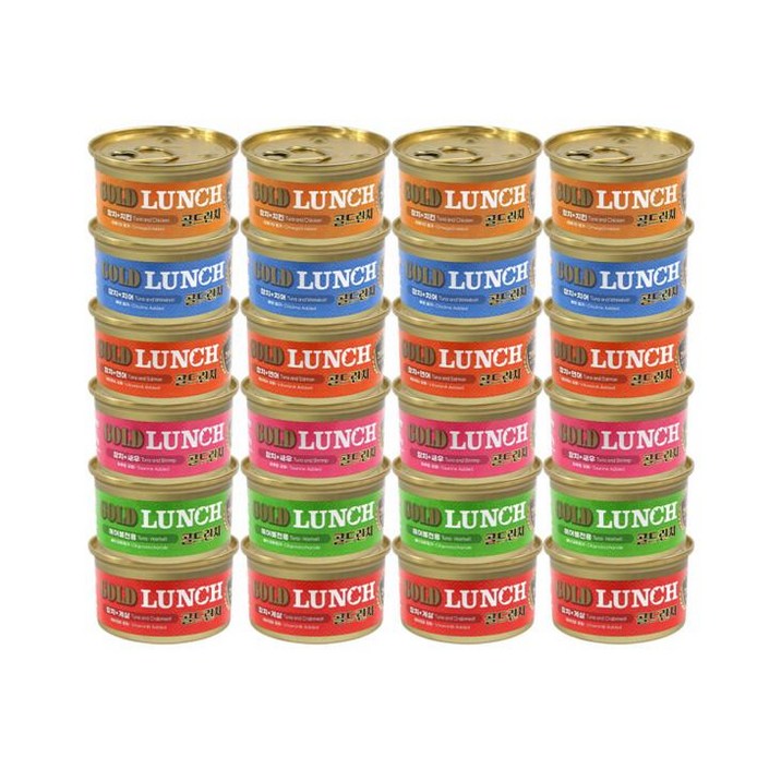골드런치 고양이 주식캔 치킨 + 참치 80g, 24개, 80g