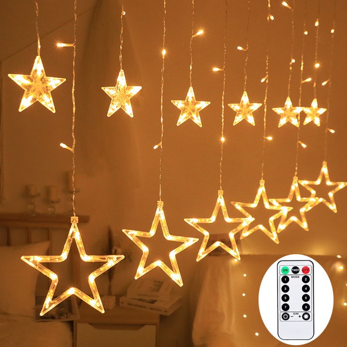 별조명 USB리모컨형 크리스마스조명 커튼조명 창문트리 크리스마스전구