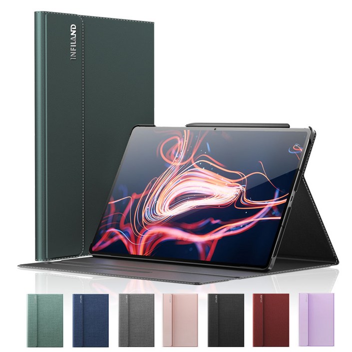 VISBYH 비스비 갤럭시탭 S10플러스 북커버 케이스 10단 각도조절 S펜수납 충전을 동시에